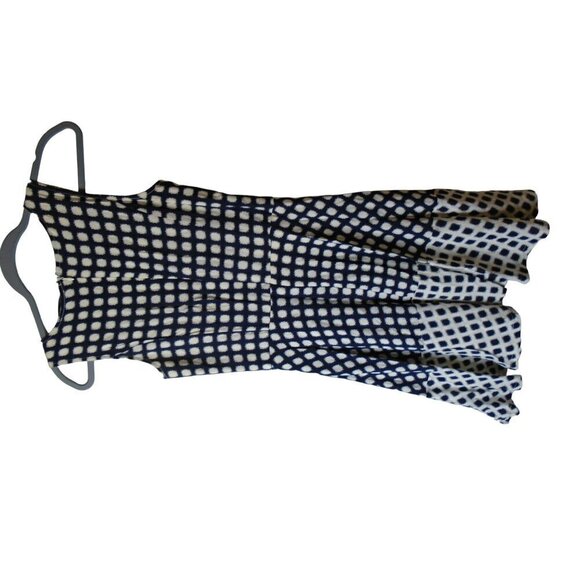 Doe & Rae Women Tank Dress Navy White Reverse Print Sz S Lined Rayon Poly - Picture 6 of 7